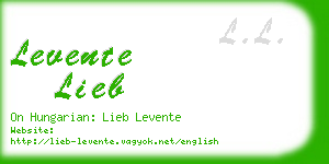 levente lieb business card